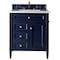 James Martin Vanities Brittany 30in Single Vanity, Victory Blue w/ 3 CM Carrara Marble Top 650-V30-VBL-3CAR - alternate 1